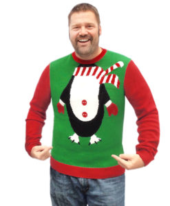Dude, I'm A Penguin! Tacky Ugly Christmas Sweater