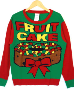Fruitcake Tacky Ugly Christmas Sweater