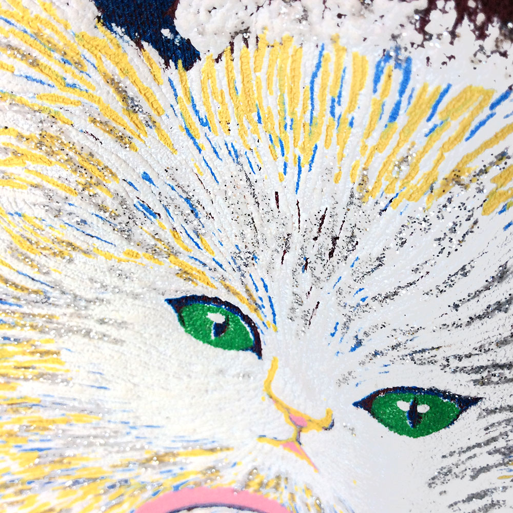 Glitter Kitty Vintage 80s Tacky Ugly Cat Lady Sweatshirt
