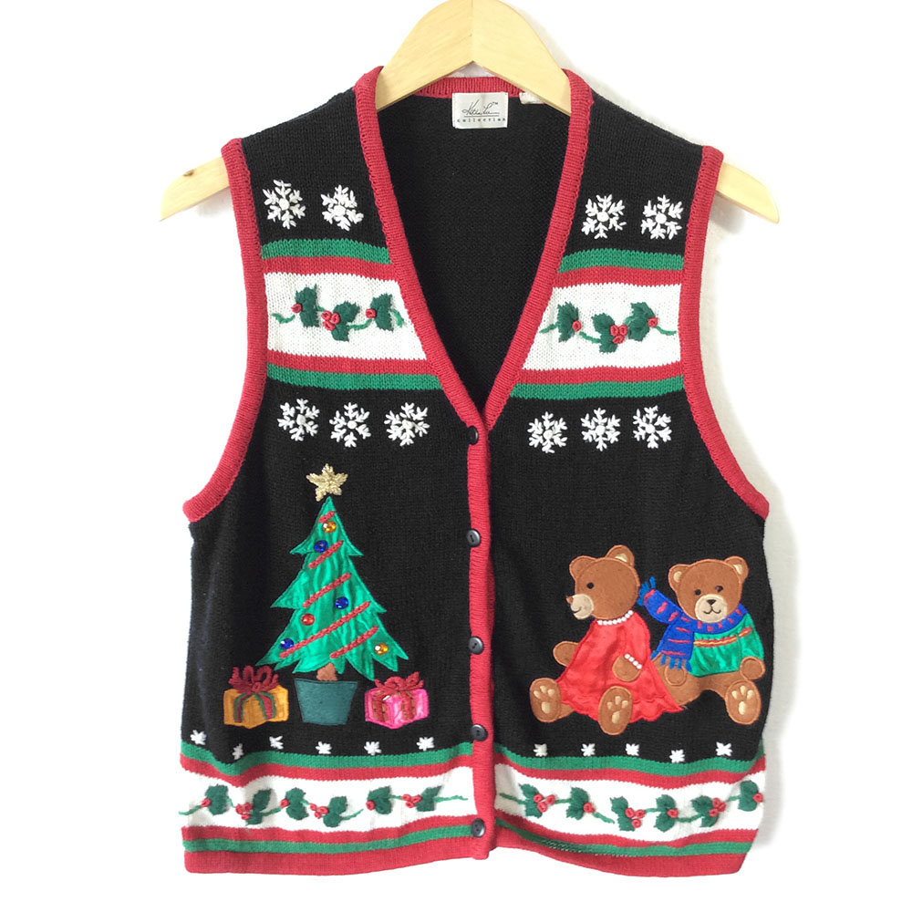 Have A Beary Merry Christmas Tacky Ugly Sweater Vest - The Ugly Sweater ...