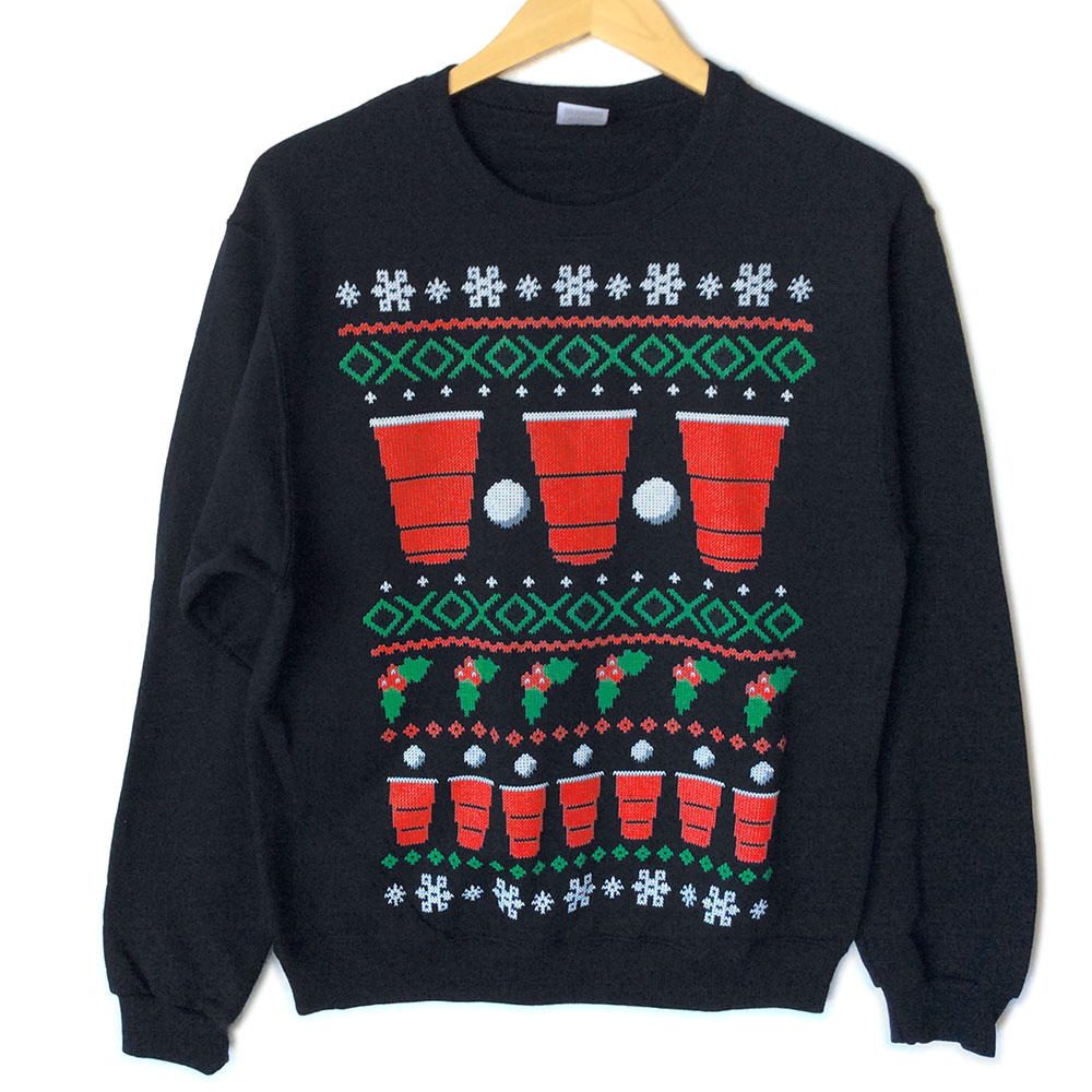 Beer pong 2025 ugly sweater