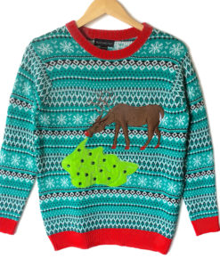 Reindeer Hangover Tacky Ugly Christmas Sweater