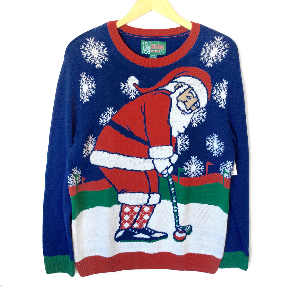 Ugly golf shop christmas sweater