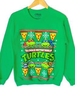 Teenage Ninja Mutant Turtles Tacky Ugly Christmas Sweater Style Sweatshirt