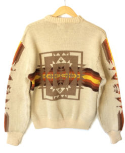 Vintage 70s Fall Colors Aztec Ski Sweater Ugly Sweater