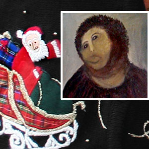 Ecce homo Santa Ugly Christmas Sweater Vest