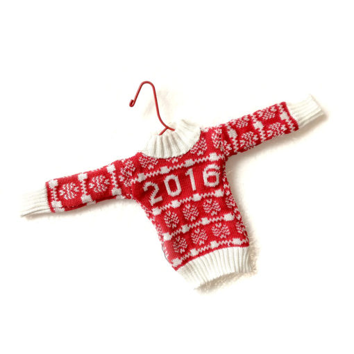 2016 Fair Isle Ugly Christmas Sweater Ornament