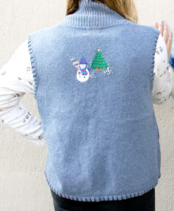 Bubbly Snowmen Tacky Ugly Christmas Sweater Vest
