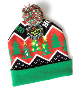 LED Light Up Christmas Hat Stocking Caps