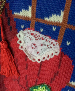 Vintage 90s Victorian Granny Christmas Tacky Ugly Cardigan Sweater